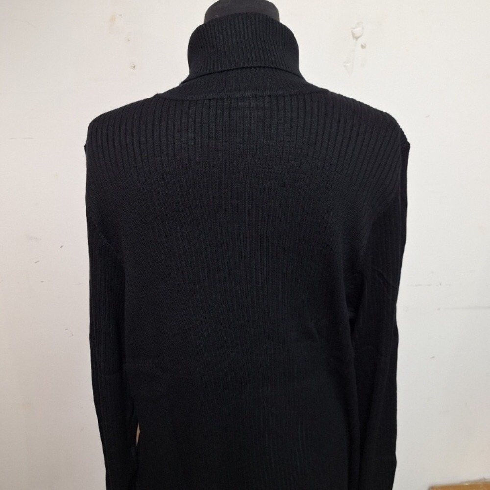 NWT! Women's Long Sleeve Bodycon Sweater Turtleneck Dress, Black - Picture 6 of 8